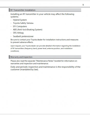 toyota prius alpha 2019-2020 owners manual in english